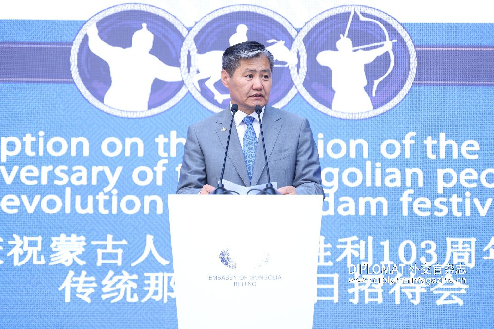 蒙古驻华大使馆举办了传统那达慕节日招待会