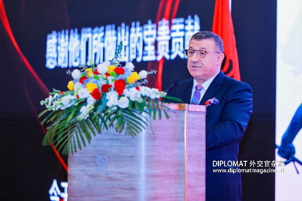 Speech by the Albanian Charg é d'affaires to China at the 112th National Day Reception（2024）